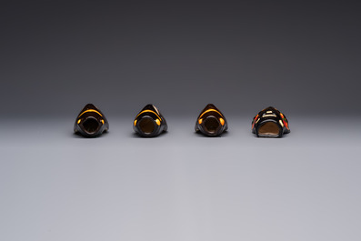 A collection of 19 French &lsquo;Cicada&rsquo; wall pocket vases, 20th C.