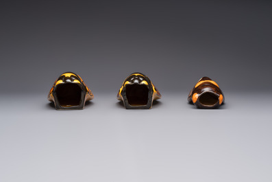 A collection of 19 French &lsquo;Cicada&rsquo; wall pocket vases, 20th C.