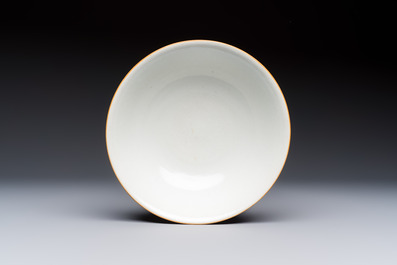 Three Chinese famille rose pink-ground bowls with floral design, Qianlong mark and of the period