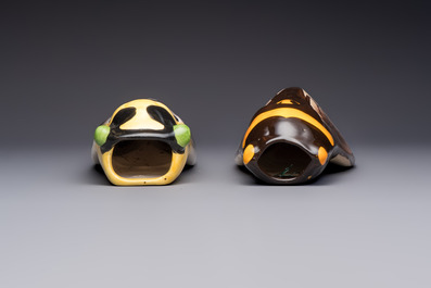 A collection of 19 French &lsquo;Cicada&rsquo; wall pocket vases, 20th C.