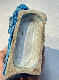 Six Chinese turquoise-glazed wares, 19/20th C.