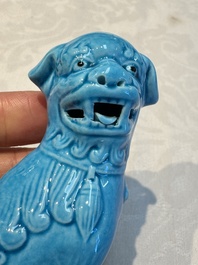 Six Chinese turquoise-glazed wares, 19/20th C.