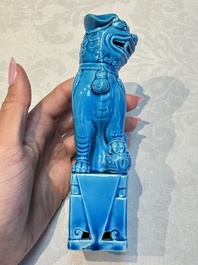 Six Chinese turquoise-glazed wares, 19/20th C.
