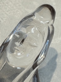 A group of ten Chinese hardstone and cherry amber carvings, 20th C.