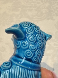 Six Chinese turquoise-glazed wares, 19/20th C.