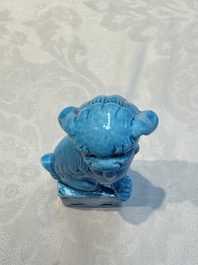 Six Chinese turquoise-glazed wares, 19/20th C.
