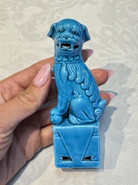 Six Chinese turquoise-glazed wares, 19/20th C.