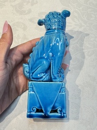 Six Chinese turquoise-glazed wares, 19/20th C.