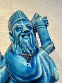 Six Chinese turquoise-glazed wares, 19/20th C.