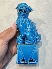 Six Chinese turquoise-glazed wares, 19/20th C.