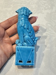 Six Chinese turquoise-glazed wares, 19/20th C.