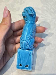 Six Chinese turquoise-glazed wares, 19/20th C.