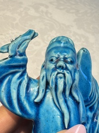 Six Chinese turquoise-glazed wares, 19/20th C.