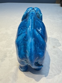 Six Chinese turquoise-glazed wares, 19/20th C.
