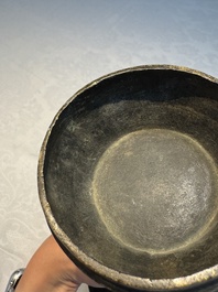 A Chinese archaistic bronze vase with Chilong design, 'Gu 觚', Ming