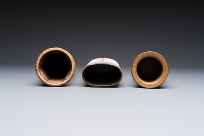 A varied group of 12 glazed pottery wares, 20th C.