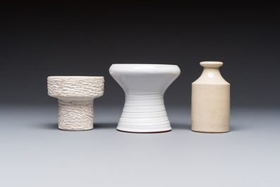 A varied group of 12 glazed pottery wares, 20th C.
