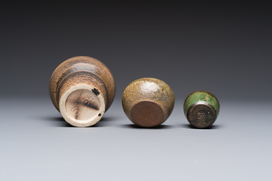 A varied group of 12 glazed pottery wares, 20th C.