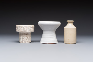 A varied group of 12 glazed pottery wares, 20th C.
