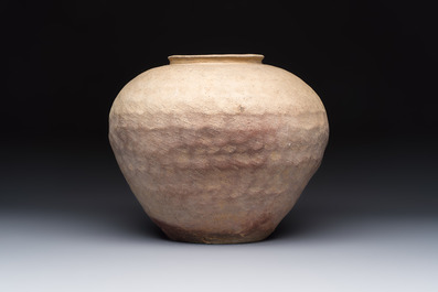 A Chinese impressed pottery jar, Warring States period or later