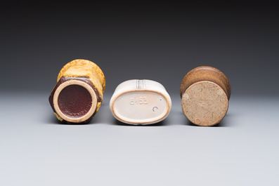 A varied group of 12 glazed pottery wares, 20th C.
