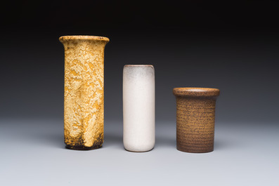 A varied group of 12 glazed pottery wares, 20th C.