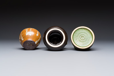 A varied group of 12 glazed pottery wares, 20th C.