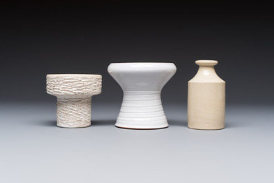 A varied group of 12 glazed pottery wares, 20th C.