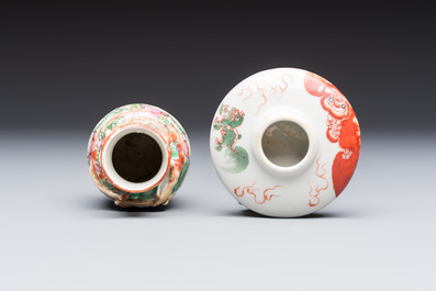A varied collection of 13 Chinese famille rose wares, Yongzheng and later