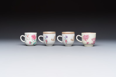 A varied collection of 13 Chinese famille rose wares, Yongzheng and later