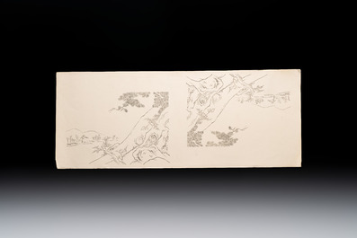 Sheets from Fables Choisies by Jean-Pierre Claris de Florian, illustrated woodblock prints by Japanese artists under Pierre Barboutau, 1895