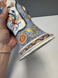 An exceptional polychrome Dutch Delft five-piece garniture in Chinese Kangxi style, first quarter 18th C.