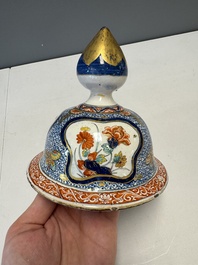 An exceptional polychrome Dutch Delft five-piece garniture in Chinese Kangxi style, first quarter 18th C.