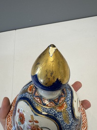 An exceptional polychrome Dutch Delft five-piece garniture in Chinese Kangxi style, first quarter 18th C.