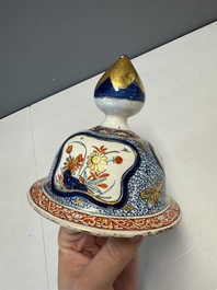 An exceptional polychrome Dutch Delft five-piece garniture in Chinese Kangxi style, first quarter 18th C.