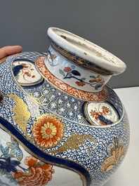 An exceptional polychrome Dutch Delft five-piece garniture in Chinese Kangxi style, first quarter 18th C.