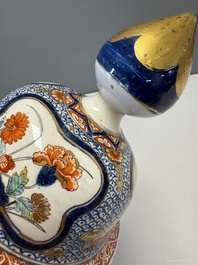 An exceptional polychrome Dutch Delft five-piece garniture in Chinese Kangxi style, first quarter 18th C.