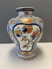 An exceptional polychrome Dutch Delft five-piece garniture in Chinese Kangxi style, first quarter 18th C.