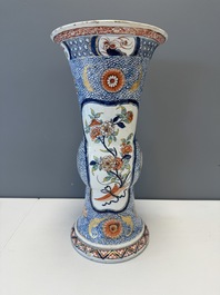 An exceptional polychrome Dutch Delft five-piece garniture in Chinese Kangxi style, first quarter 18th C.