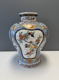 An exceptional polychrome Dutch Delft five-piece garniture in Chinese Kangxi style, first quarter 18th C.