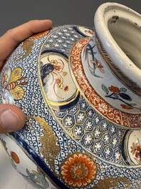 An exceptional polychrome Dutch Delft five-piece garniture in Chinese Kangxi style, first quarter 18th C.
