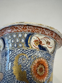 An exceptional polychrome Dutch Delft five-piece garniture in Chinese Kangxi style, first quarter 18th C.