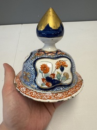 An exceptional polychrome Dutch Delft five-piece garniture in Chinese Kangxi style, first quarter 18th C.