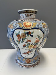 An exceptional polychrome Dutch Delft five-piece garniture in Chinese Kangxi style, first quarter 18th C.