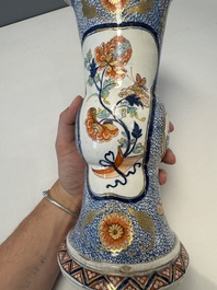 An exceptional polychrome Dutch Delft five-piece garniture in Chinese Kangxi style, first quarter 18th C.