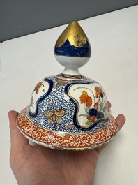 An exceptional polychrome Dutch Delft five-piece garniture in Chinese Kangxi style, first quarter 18th C.