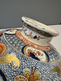 An exceptional polychrome Dutch Delft five-piece garniture in Chinese Kangxi style, first quarter 18th C.