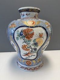 An exceptional polychrome Dutch Delft five-piece garniture in Chinese Kangxi style, first quarter 18th C.