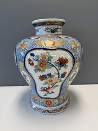 An exceptional polychrome Dutch Delft five-piece garniture in Chinese Kangxi style, first quarter 18th C.