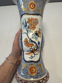 An exceptional polychrome Dutch Delft five-piece garniture in Chinese Kangxi style, first quarter 18th C.